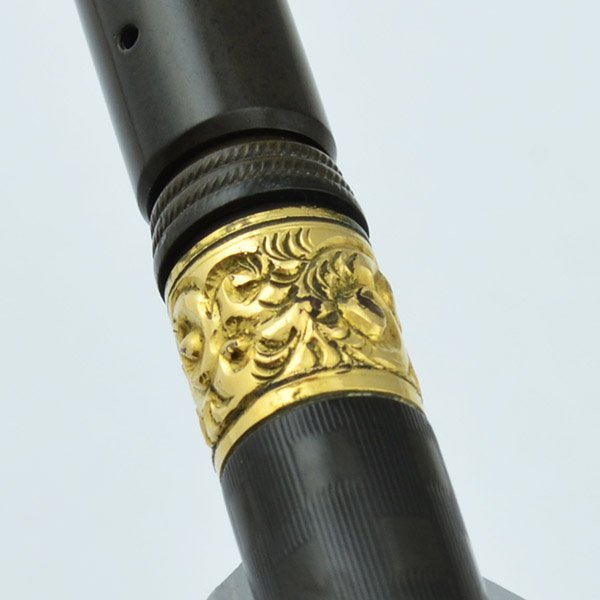 Paul E. Wirt Overlay Fountain Pen BCHR w Two Gold Filled Bands, 2